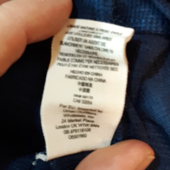 Free People Navy Blue Emmy Lou Lace Up Top - Picture 7 of 7